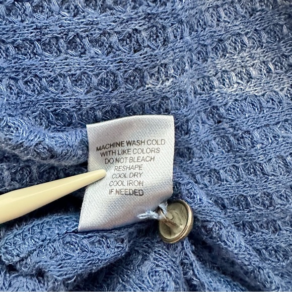 ARATTA SILENT JOURNEY Waffle Knit Lace Shoulder Boho Tunic Top Women’s Medium - Picture 9 of 11